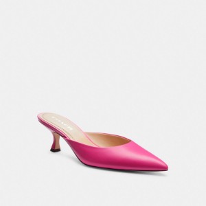 Women Coach Renn Bright Fuschia Mules Pink | IN_CH23544