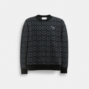 Women Coach Rexy Signature Sweaters Black | IN_CH30354