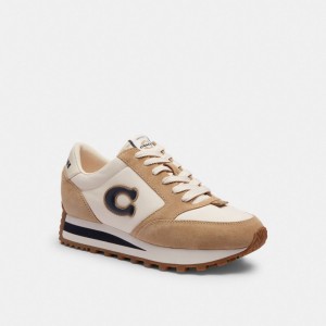 Women Coach Runner Chalk Sneakers Navy | IN_CH14235