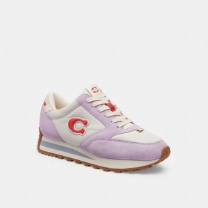Women Coach Runner Soft Sneakers Purple | IN_CH47322
