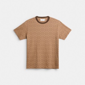 Women Coach Signature T Shirts Brown | IN_CH26151