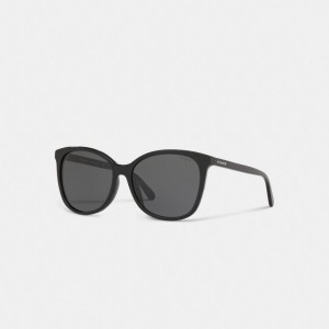 Women Coach Signature Workmark Square Sunglasses Black | IN_CH37093