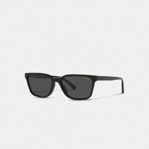 Women Coach Signature Workmark Square Sunglasses Black | IN_CH10983