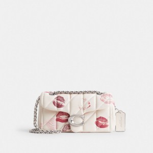 Women Coach Tabby 20 With Quilting And Lip Print Nappa Leather Shoulder Bags Multicolor | IN_CH39869