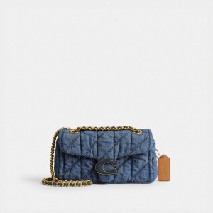 Women Coach Tabby 20 With Quilting Denim Shoulder Bags Blue / Indigo | IN_CH68674