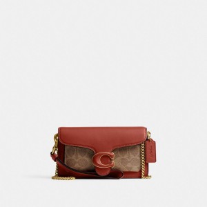 Women Coach Tabby Crossbody In Signature Small Wallets Brown / Red | IN_CH21620