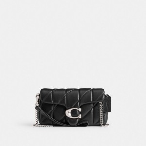 Women Coach Tabby Crossbody With Pillow Quilting Nappa Leather Small Wallets Black | IN_CH74584