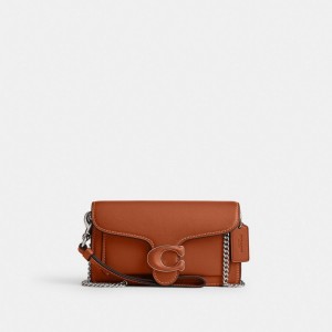 Women Coach Tabby Wristlet Glovetanned Leather Crossbody Bags Silver | IN_CH42096