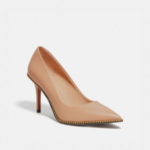 Women Coach Waverly Leather Pumps Rose | IN_CH92791
