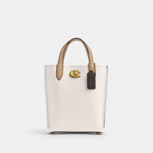 Women Coach Willow Tote 16 In Colorblock Brass Crossbody Bags Multicolor | IN_CH36388