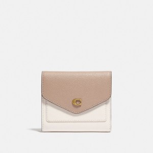 Women Coach Wyn In Colorblock Crossgrain Leather Small Wallets White | IN_CH71650